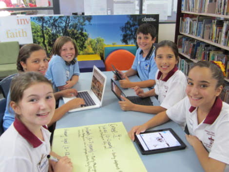 Students from Christ the King Primary and St Monica