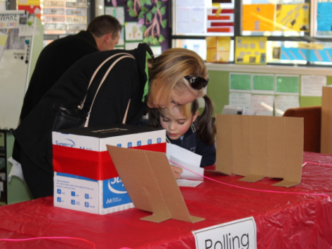 After listening to campaigns, locals voted in the polling booth